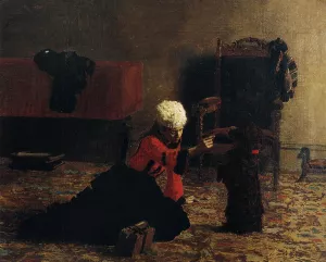 Elizabeth Crowell with a Dog painting by Thomas Eakins