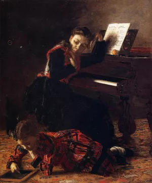 Home Scene by Thomas Eakins Oil Painting