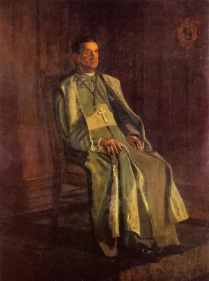 Monsignor Diomede Falconia Oil painting by Thomas Eakins