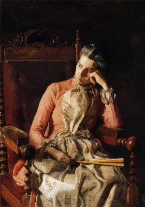 Portrait of Amelia C Van Buren by Thomas Eakins Oil Painting