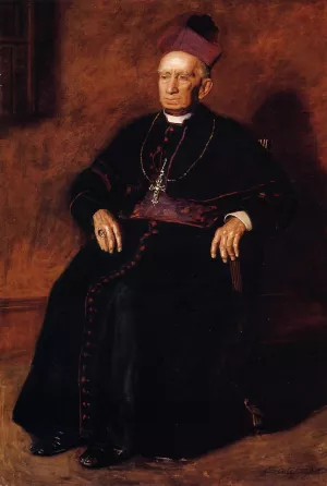 Portrait of Archbishop William Henry Elder by Thomas Eakins - Oil Painting Reproduction