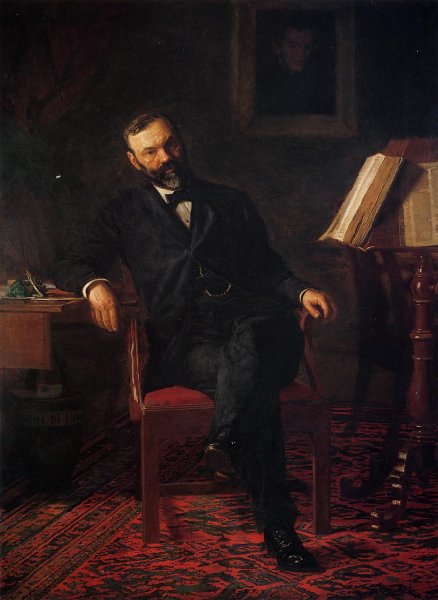 Portrait of Dr. John H. Brinton by Thomas Eakins - Hand-Painted Oil Painting Reproduction
