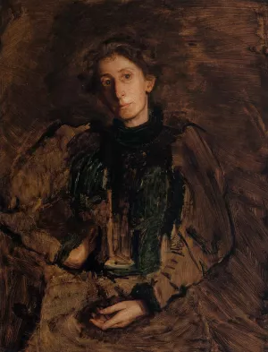 Portrait of Jennie Dean Kershaw by Thomas Eakins - Oil Painting Reproduction