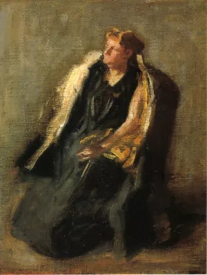 Portrait of Mrs. Hubbard Sketch by Thomas Eakins Oil Painting