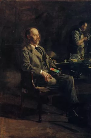 Portrait of Professor Henry A. Rowland by Thomas Eakins Oil Painting