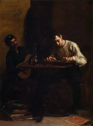 Professionals at Rehearsal Oil painting by Thomas Eakins
