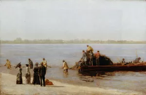 Shad Fishing at Glouceser on the Delaware River by Thomas Eakins Oil Painting
