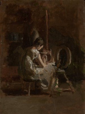Sketches for Home-Spun by Thomas Eakins Oil Painting