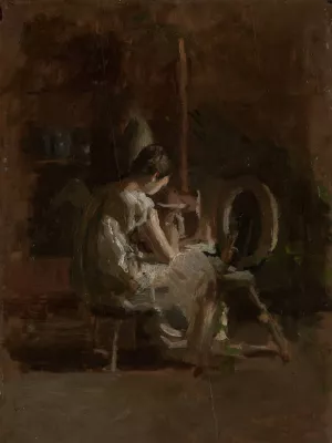 Sketches for Home-Spun by Thomas Eakins Oil Painting