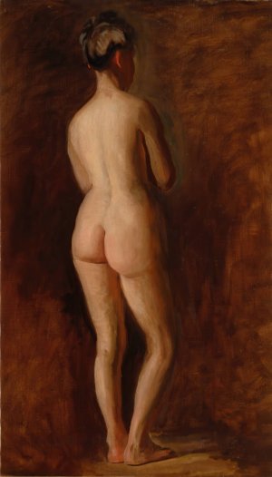 Standing Female Nude by Thomas Eakins Oil Painting
