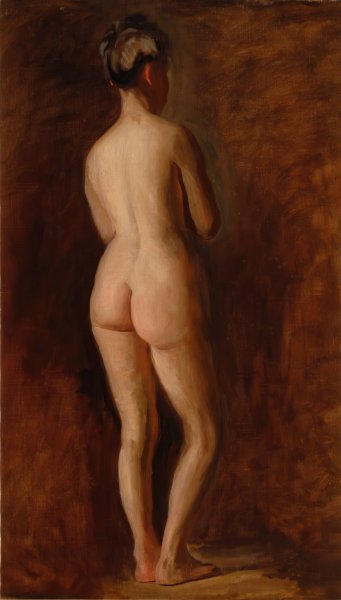 Standing Female Nude  by Thomas Eakins - Hand-Painted Oil Painting Reproduction