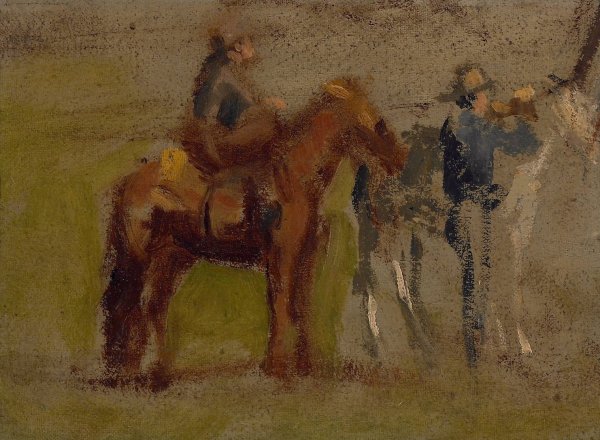 Main Product Photo of Study for 'Cowboys in the Badlands' Painting by Thomas Eakins