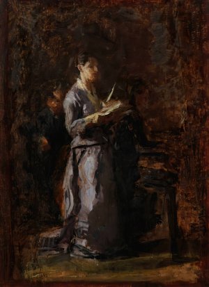 Study for 'Pathetic Song' by Thomas Eakins Oil Painting