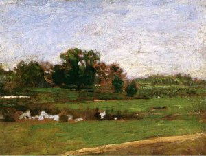 Study for The Meadows, Gloucester, New Jersey by Thomas Eakins Oil Painting