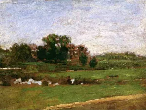 Study for The Meadows, Gloucester, New Jersey by Thomas Eakins Oil Painting
