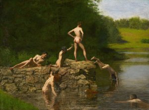 Swimming by Thomas Eakins Oil Painting