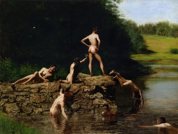 Main Product Photo of Swimming Painting by Thomas Eakins