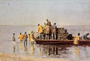 Taking Up the Net by Thomas Eakins Oil Painting
