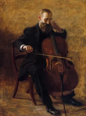 The Cello Player by Thomas Eakins Oil Painting