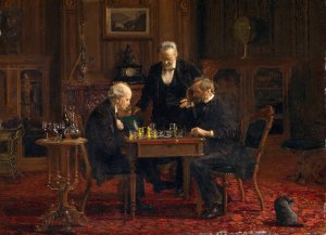 The Chess Players by Thomas Eakins Oil Painting