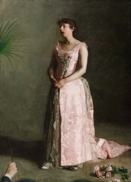 The Concert Singer by Thomas Eakins - Hand-Painted Oil Painting Reproduction