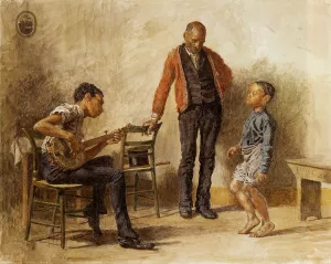 The Dancing Lesson painting by Thomas Eakins