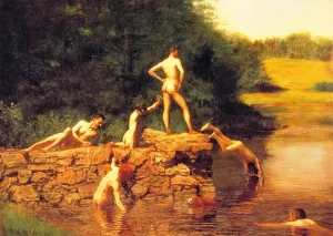 The Swimming Hole by Thomas Eakins Oil Painting
