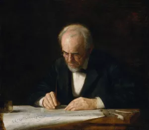 The Writing Master Oil painting by Thomas Eakins