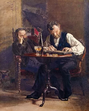 The Zither Player by Thomas Eakins Oil Painting
