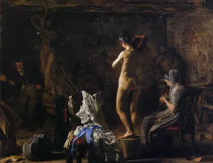 William Rush Carving His Allegorical Figure of the Schuykill by Thomas Eakins Oil Painting