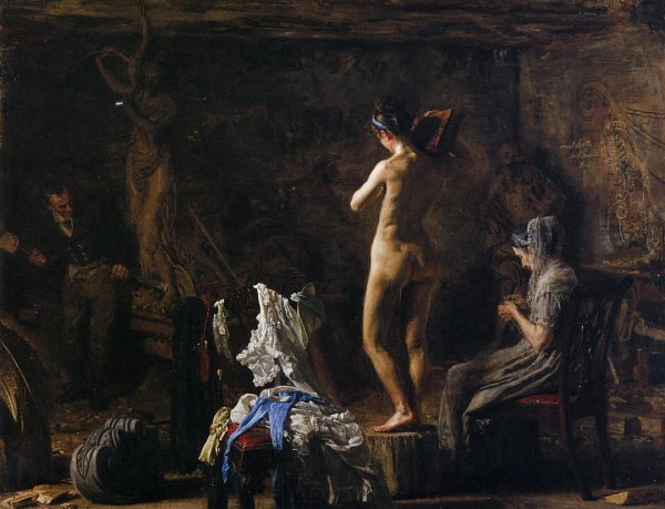 Main Product Photo of William Rush Carving His Allegorical Figure of the Schuykill Painting by Thomas Eakins