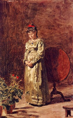 Young Girl Meditating by Thomas Eakins Oil Painting