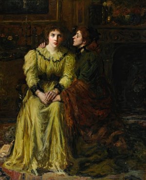 A Shared Confidence by Thomas Edwin Mostyn Oil Painting