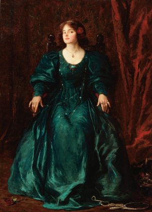 Vanity by Thomas Edwin Mostyn Oil Painting