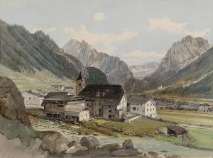 Bergdorf mit einer Kleinindustrieanlage by Thomas Ender Oil Painting