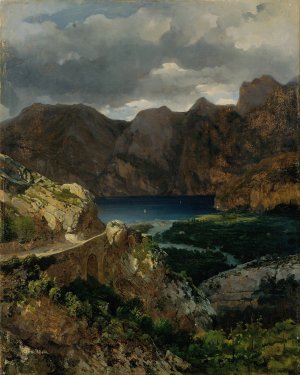 Blick auf den Gardasee by Thomas Ender Oil Painting