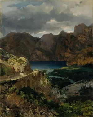 Blick auf den Gardasee by Thomas Ender Oil Painting