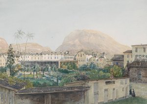 Blick uber einen Garten in Bozen by Thomas Ender Oil Painting