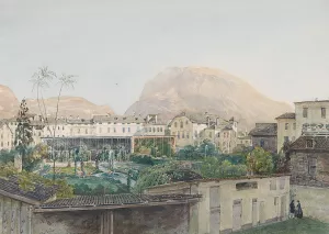 Blick uber einen Garten in Bozen by Thomas Ender Oil Painting