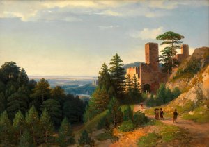 Die Ruine Rauhenstein bei Baden by Thomas Ender Oil Painting