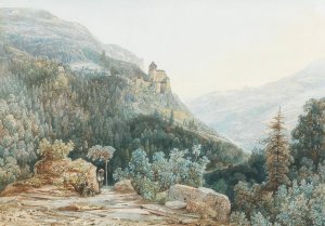 Die Trostburg im Eisacktal in Sudtirol by Thomas Ender Oil Painting