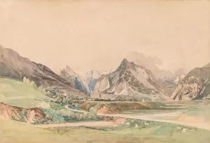 Gegend bei Flitsch by Thomas Ender Oil Painting