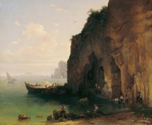 Kuste von Sorrent by Thomas Ender Oil Painting