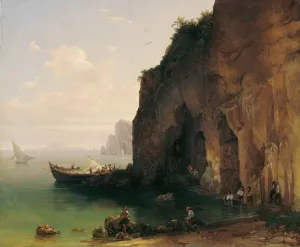 Kuste von Sorrent by Thomas Ender Oil Painting