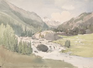 Mountain Valley by Thomas Ender Oil Painting