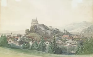 Rankweil by Thomas Ender Oil Painting