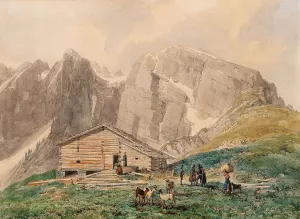 St. Petersberg fortress near Silz in the Tyrol by Thomas Ender Oil Painting