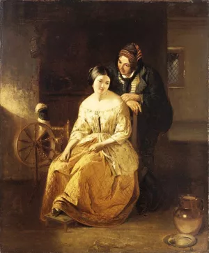 Catherine Seyton, The Proposal, Sir Walter Scott's 'The Abbott' by Thomas Faed - Oil Painting Reproduction