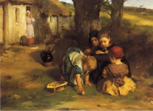 Happy as the Day is Long by Thomas Faed - Oil Painting Reproduction