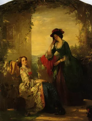 Sophia and Olivia by Thomas Faed - Oil Painting Reproduction